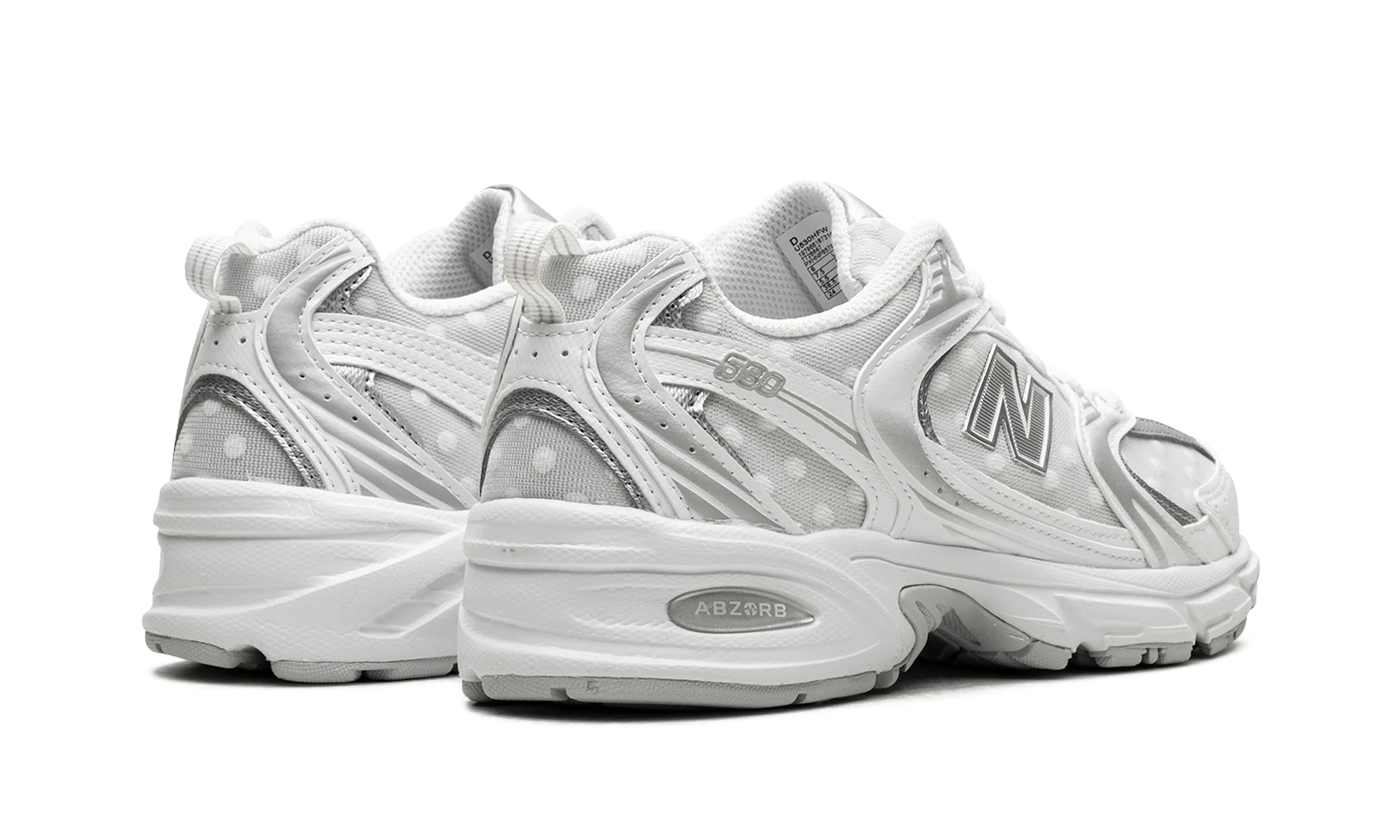 NB 530 – "Silver Metallic Polka Dots"