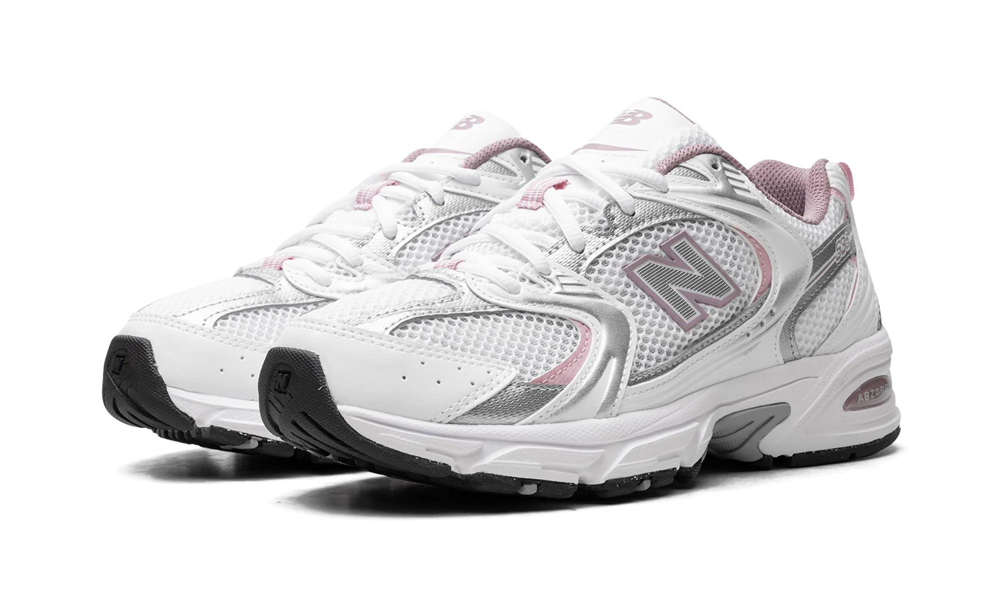 NB 530 – "White/Silver Metalic/Ice Wine/Mid Century Pink"