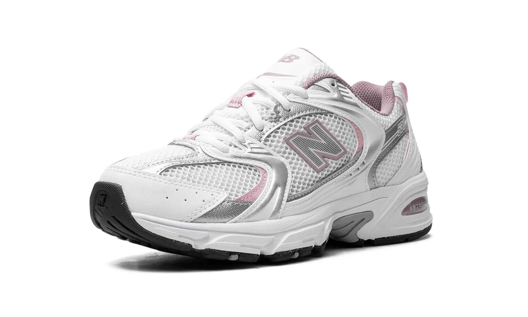 NB 530 – "White/Silver Metalic/Ice Wine/Mid Century Pink"