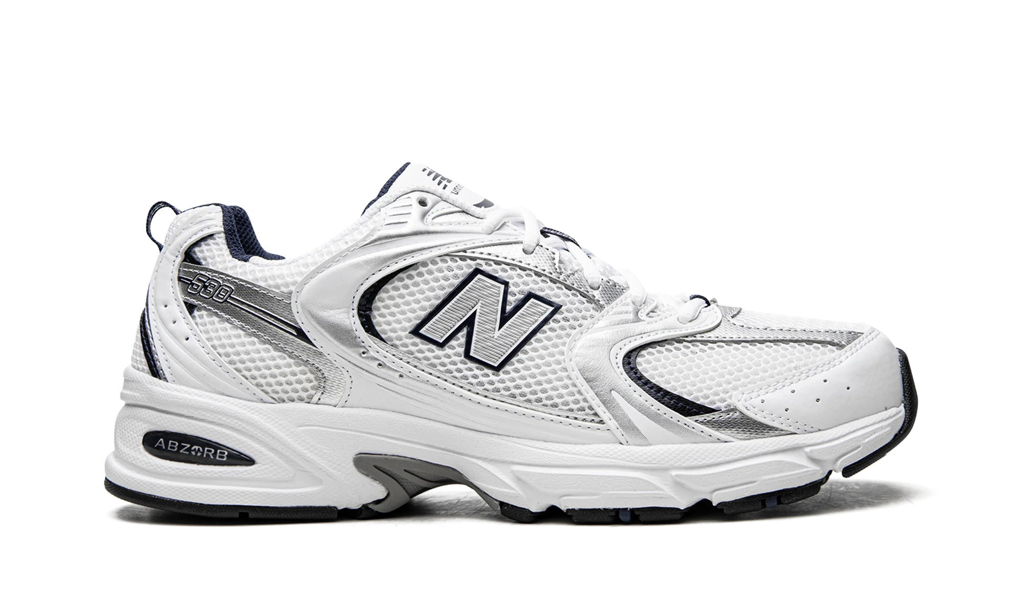 NB 530 – "White/Silver/Navy"